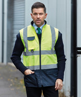 Hi-vis padded bodywarmer (HV005) — lifestyle