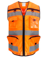 Hi-vis ripstop tool vest (HVW108) — Hi-vis Orange Mesh