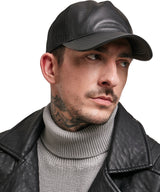 Leather trucker — lifestyle
