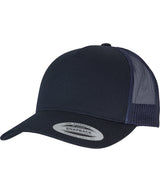 5-Panel retro trucker cap (6506) — Dark Navy/Navy