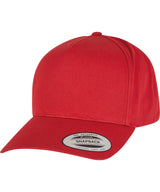 5-panel curved classic snapback (7707) — Mars Red