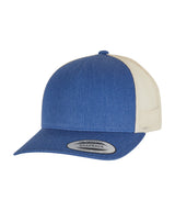 5-panel retro trucker 2-tone cap (6506T) — Blue/Beige