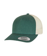 5-panel retro trucker 2-tone cap (6506T) — Green/Beige