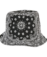 Bandana print bucket hat (5003BP) — Black