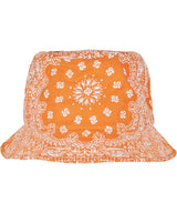 Bandana print bucket hat (5003BP) — Orange