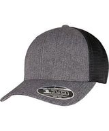110 mesh 2-tone cap (110MT) — Melange Charcoal/Black