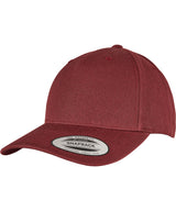 YP classics 5-panel premium curved visor snapback cap (5789M) — Maroon