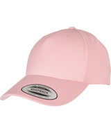 YP classics 5-panel premium curved visor snapback cap (5789M) — Prism Pink