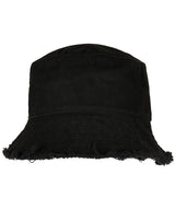 Open edge bucket hat — Black