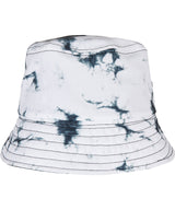 Batik dye reversible bucket hat — Black/White