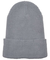 Recycled yarn ribbed knit beanie (1504RY) — Grey