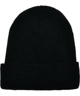 Recycled yarn waffle knit beanie (1505RY) — Black