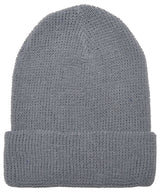 Recycled yarn waffle knit beanie (1505RY) — Grey