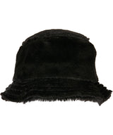 Faux fur bucket hat (5003FF) — Black