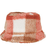 Sherpa check bucket hat (5003SC) — White Sand/Toffee