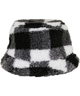 Sherpa check bucket hat (5003SC) — White/Black