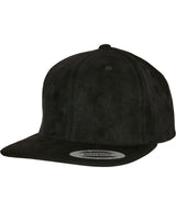 Imitation suede leather snapback (6089SU) — Black