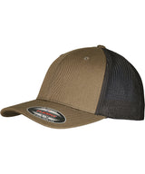 Flexfit trucker recycled mesh (6511RM) — Olive/Black