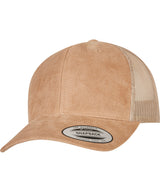 Imitation suede leather trucker cap (6606SU) — Khaki