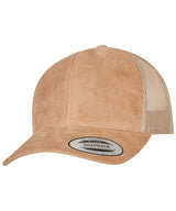 Imitation suede leather trucker cap (6606SU) — lifestyle
