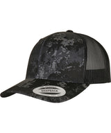 YP Classics® Veil Camo™ retro trucker cap (6606VC) — Poseidon Black