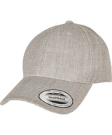 Premium curved visor snapback cap (6789M) — Heather Grey