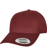 Premium curved visor snapback cap (6789M) — Maroon
