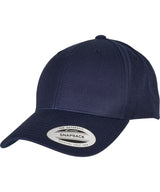 Premium curved visor snapback cap (6789M) — Navy