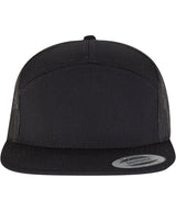 7-panel classic trucker cap (9294) — Black/Black