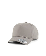 YP Classics retro cotton blend 5-panel snapback cap — Grey