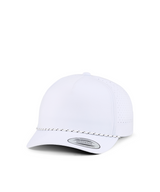 YP Classics 5-panel snapback cap with perforations and braided rope — White