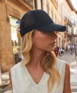 Recycled urbanwear 6-panel snapback trucker — lifestyle 6