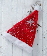 Plush Santa hat — lifestyle
