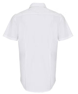 Stretch fit cotton poplin short sleeve shirt — lifestyle 6