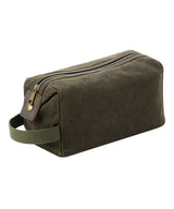Heritage waxed canvas wash bag — lifestyle 2