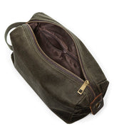 Heritage waxed canvas wash bag — lifestyle 3