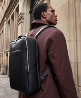 Tailored luxe PU backpack — lifestyle 2