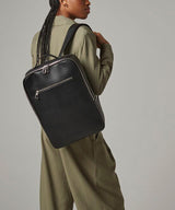 Tailored luxe PU backpack — lifestyle 6