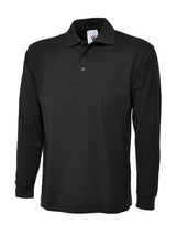 Uneek Longsleeve Poloshirt (UC113) — Black