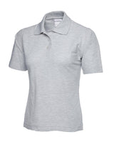 Uneek Ladies Ultra Cotton Poloshirt (UC115) — Heather Grey