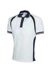 Uneek Sports Poloshirt (UC123) — White/Navy