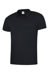 Uneek Mens Ultra Cool Poloshirt (UC125) — Black