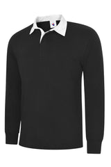 Uneek Classic Rugby Shirt (UC402) — Black