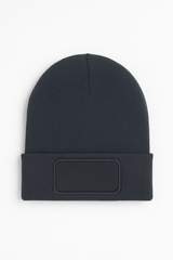 Uneek Rectangular Patch Beanie (UC411) — Graphite Grey