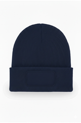 Uneek Rectangular Patch Beanie (UC411) — Navy