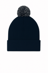 Uneek Pom Pom Beanie (UC413) — Navy/Light Grey