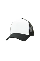 Uneek Snapback Trucker Cap (UC434) — White/Black