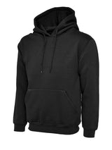 Uneek Classic Hooded Sweatshirt (UC502) — Black
