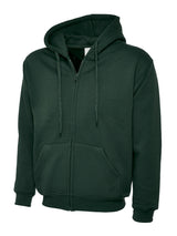 Uneek Adults Classic Full Zip Hooded Sweatshirt (UC504) — Bottle Green