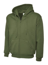 Uneek Adults Classic Full Zip Hooded Sweatshirt (UC504) — Olive